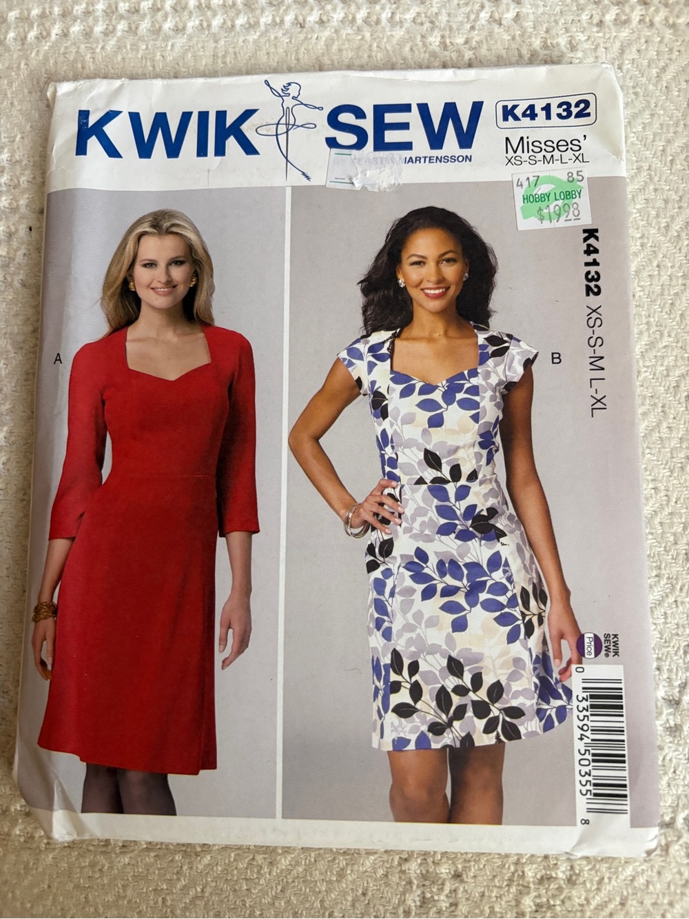 Kwik Sew Pattern K4132 for Misses’ Dresses